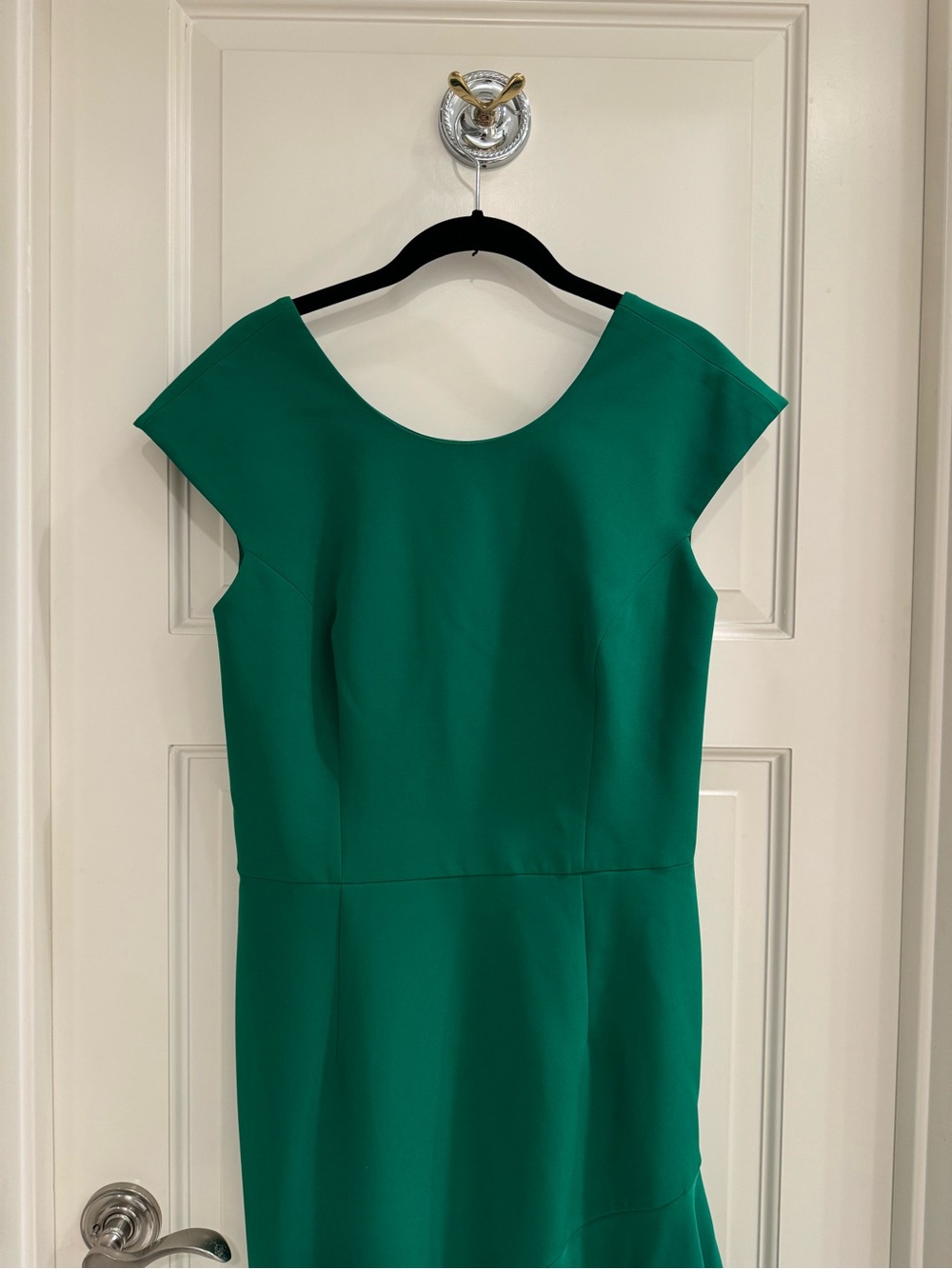 Milly Emerald Green High-Low Ruffle Hem Dress - Picture 5 of 7
